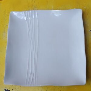 Pier 1 Sakui Dinner Plate 11" Off White Square